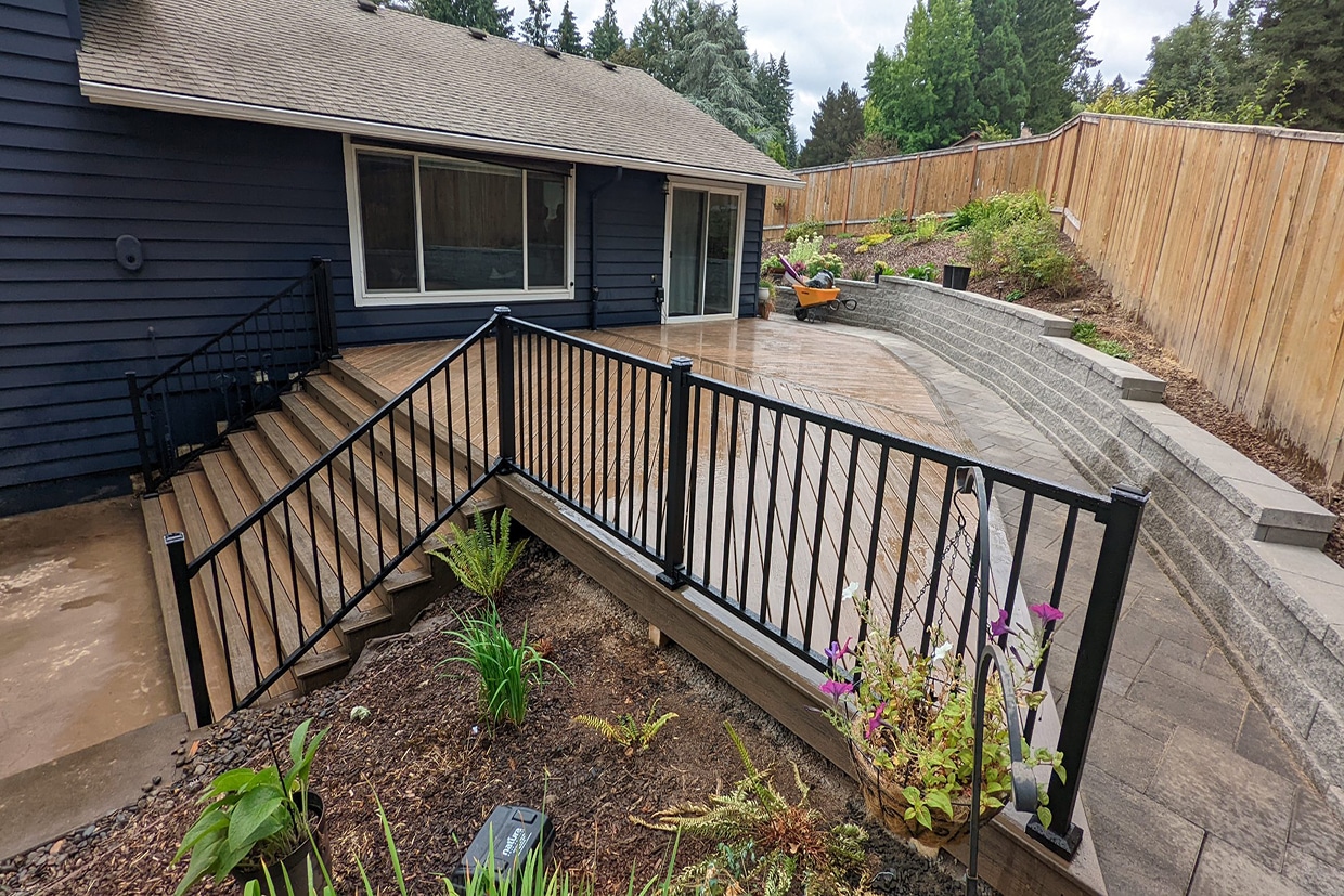 Sleek Black Deck Railing Installation For Dramatic Results