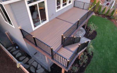 Brand New Composite Deck With Elegant Accent Lighting