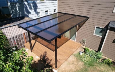 Ground Level Deck With Custom Aluminum & Acrylic Patio Cover